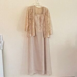 Elegant Lace Overlay Dress